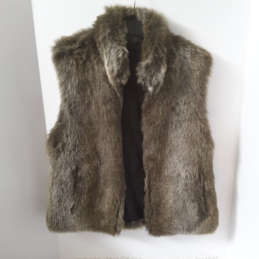 Blassport Faux Fur Reversible Vest sz Small